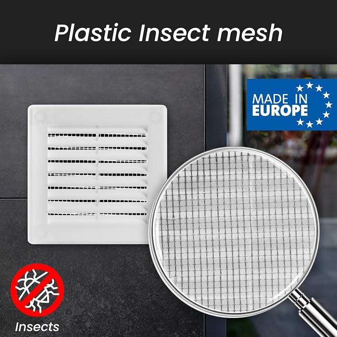 Repa Market 8 x 8 Inch White Square Air Vent Cover - Image 3
