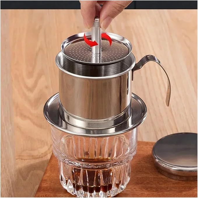 Stainless Steel 304 Vietnamese Coffee Filter Cup Drip Pot Simple And Portable - Image 6