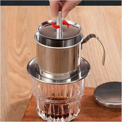 Stainless Steel 304 Vietnamese Coffee Filter Cup Drip Pot Simple And Portable - Image 6