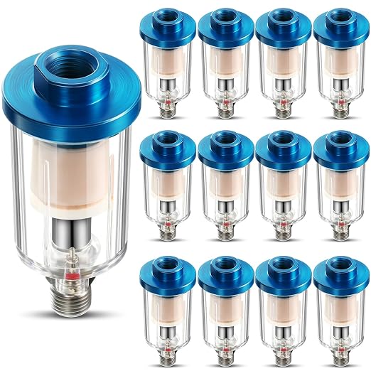 Mudder 10 Pcs Compressed Air Filter Water Oil Separator 1/4 Inch NPT Inlet and by Mudder