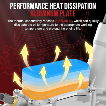 926-876 Aluminum Engine Oil Cooler Oil Filter Housing Adapter - Image 3
