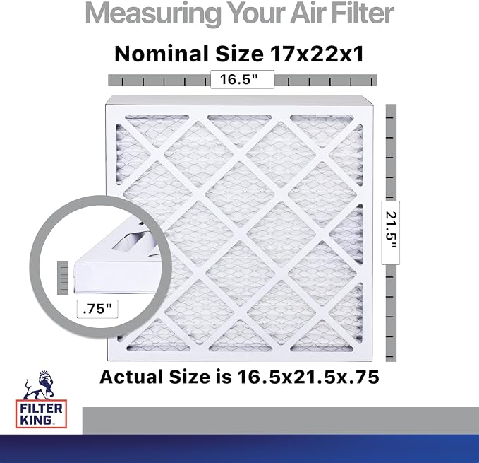 Filter King 17x22x1 Air Filter | 4-PACK | Carbon MERV 8 HVAC Pleated A/C - Image 2