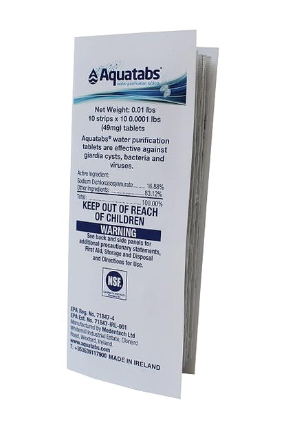 Aquatabs 49mg Water Purification Tablets. Water Filtration System by AquatabsWaterPurification