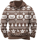 Halloween Hoodie Men Graphic Pumpkin Ghost Printed Sweatshirt Casual Trendy Long Sleeve Halloween Hooded Tops with Pockets