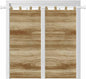 Light Brown Wood Grain Bathroom Curtains 63 Inch Length, Window Curtains Tab Top by Unknown