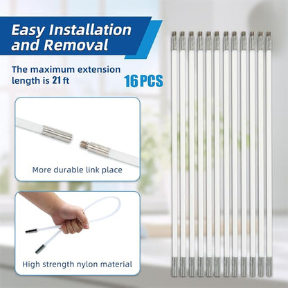 21 Feet Dryer Vent Cleaning Brush Kit, fireplaces, Ventilation ducts - Image 2