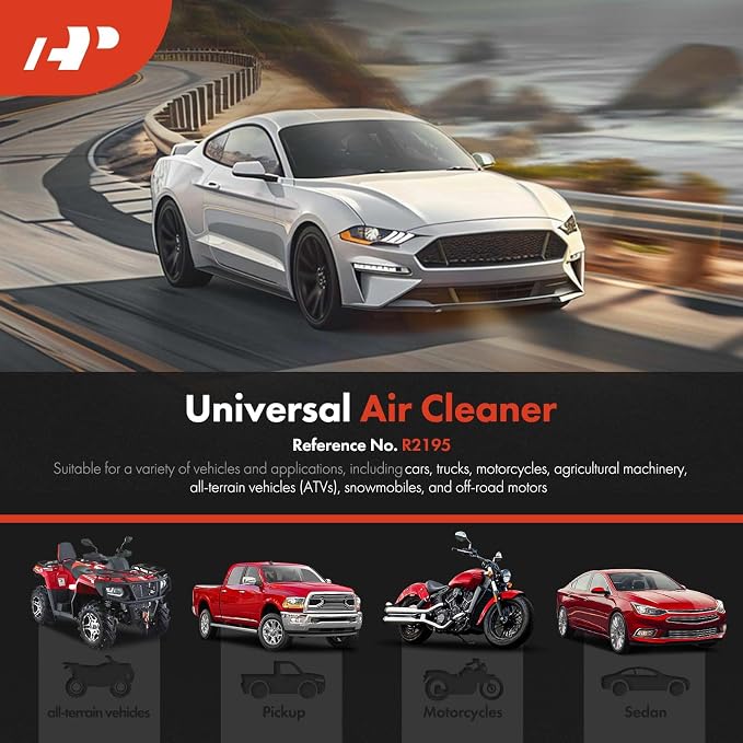 A-Premium Universal Air Cleaner Filter Assembly - Image 2