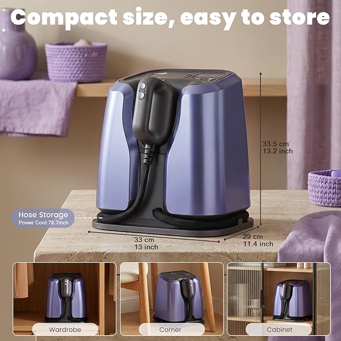 Cobuy Professional Steam Station, 2200W Dual Heating Steam Iron for Clothes with Ceramic Soleplate, 5 Steam Levels, Dry& Steam Modes, Auto Shut-Off, Self-Cleaning, 1.2L Tank for 65min Continuous Steam
