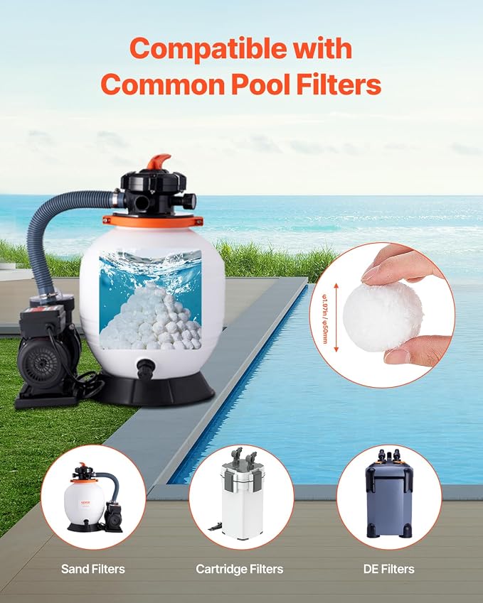 VEVOR Pool Filter Balls for Sand Filter, 3.5 lbs, Filter Balls Replace Pool - Image 5
