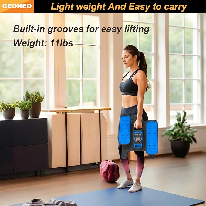 Under Desk Elliptical Machine, Electric Elliptical Exerciser for Senior, Quiet & Small Electric Seated Pedal Exerciser for Home with Display Monitor, Remote Control & 12 Adjustable Speeds