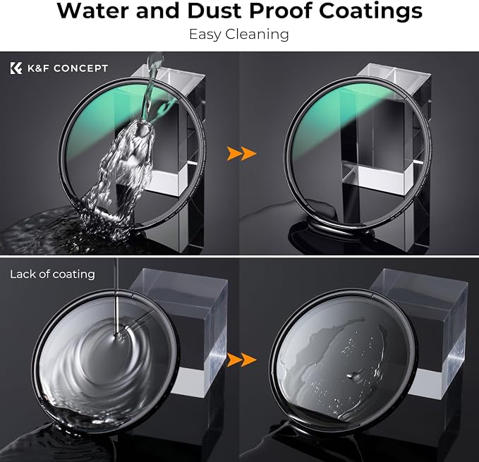K&F CONCEPT 72mm Ultra-Low Reflectivity Polarizers Filter, 28 Multi-Layer - Image 7