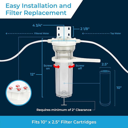 SpiroPure Clear Water Filter Housing 10 inch / 2.5 x 10 / 158117 Transparent - Image 3