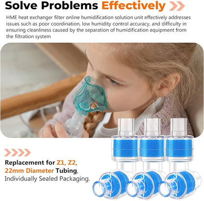6 Pack HME Heat Moisture Exchanger/Exchange Filter in-Line Humidification - Image 4