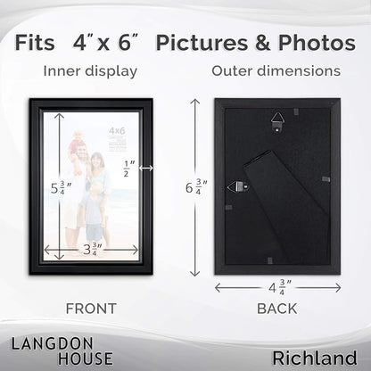 Langdon House 4x6 Picture Frames Set Distinguished Edging - Image 2