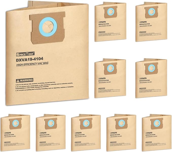 SpaceTent 10 Pack DXVA19-4104 High Efficiency Replacement Filter Bags by SpaceTent