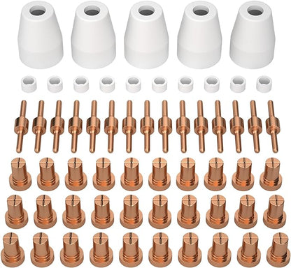 ARCCAPTAIN 60PCS PT31 Plasma Cutting Consumables Fit CUT-45 CUT-50 CT-312 by ARCCAPTAIN