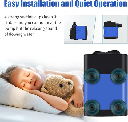 AQUANEAT Small Fountain Pump, 160 GPH Mini Submersible Water Pump - Image 4