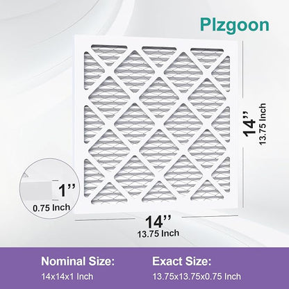 14x14x1 Air Filter MERV 11 MPR 1000 Pleated AC Furnace Filters Replacement - Image 2