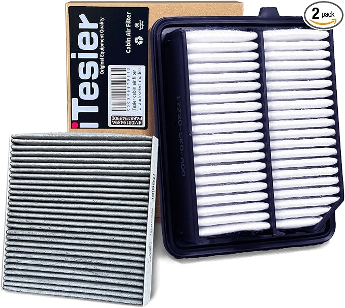 Engine & Cabin Air Filter Kit for CRV 2.0L Hybrid, Replaces 17220-5K0-A00 by ITESIER