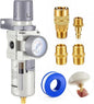 Tuanse Manual Drain 1/2" NPT Compressed Air Filter Regulator, Piggyback Combo by Tuanse