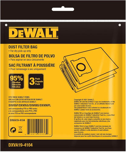 DEWALT DXVA19-4104 Dust Filter Bags, High Efficiency Replacement Bags - Image 5