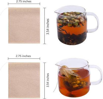 Tea Filter Bags, Tea Bags for Loose Leaf Tea Safe & Natural Material, - Image 2