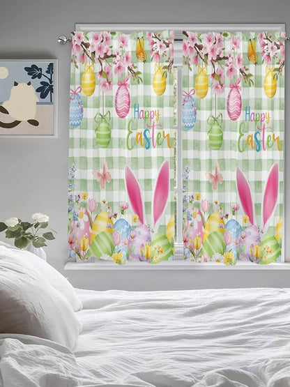 Happy Easter Living Room Curtains 72 Inches length, Spring Bunny Eggs Flower - Image 5