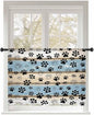 Sheer Curtains 45 Inch Length, Vintage Farmhouse Rustic Wooden Grain Privacy by Unknown