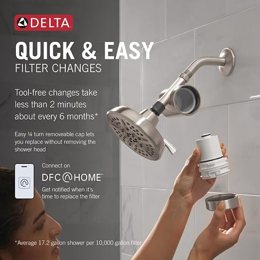 Delta Faucet Clarifi Standard Shower Filter Attachment Satin Nickel - Image 3