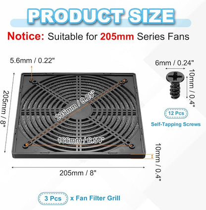 PATIKIL 200mm Fan Filter Grill - Image 2