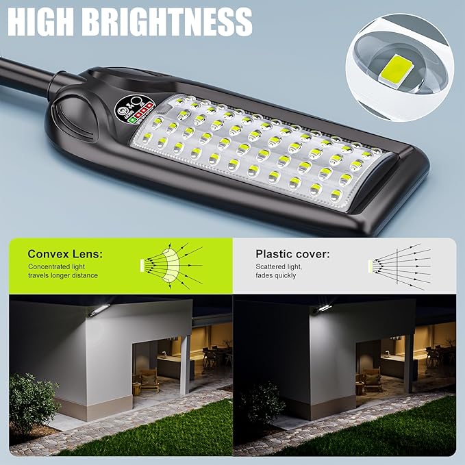 LAMPTEC Solar Street Lights Outdoor Waterproof,30000LM Dusk to Dawn Solar Lights with Motion Sensor and Remote Control Solar Powered LED Flood Light Outside for Parking Lot, Security, Garden, Garages