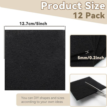 Biaungdo 12 Pack 5 Inch Sqaure Charcoal Filter Replacements - Image 4