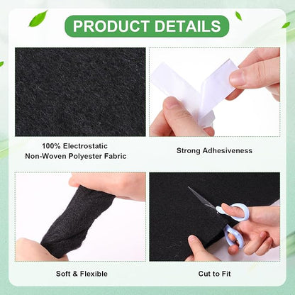 2 Rolls of Vent Filters Kit 100'' x 40'' Electrostatic Media 200" Installation - Image 3