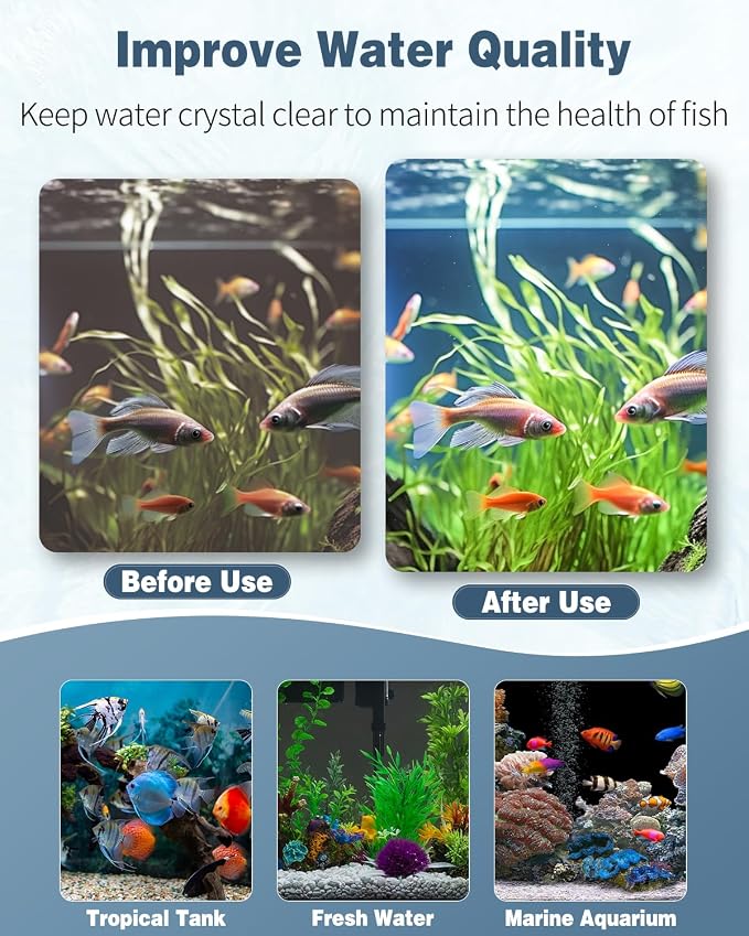 Pawfly 2 Pack Aquarium Bio Sponge Filter Media Pad, 40 PPI Filter Foam Sponge - Image 4