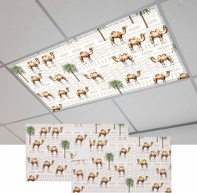Fluorescent Light Covers for Ceiling Lights Desert Camel Magnetic Light Filters by Home+L6