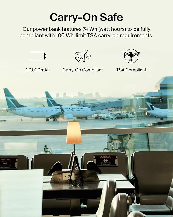 Belkin Portable Charger, Power Bank with Integrated Cable 20000 mAh 30W - Fast Charging USB C Power Delivery - iPhone 17, Air, Pro, Pro Max, iPad, AirPods, Apple Watch, Galaxy S25, & More - Blue