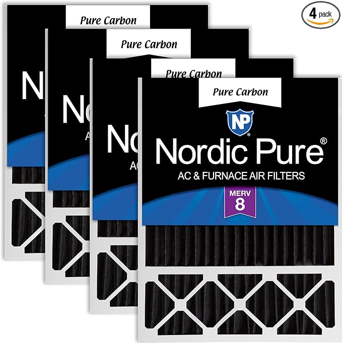 Nordic Pure 20x25x5 Honeywell/Lennox Replacement Odor Reduction Merv 8 Filter 4 by NordicPure