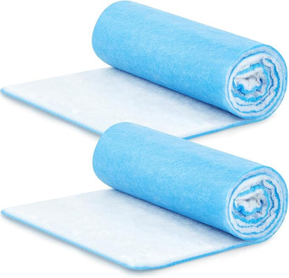 Buryeah 2 Rolls of 120 Inch Air Vent Filters Blue and White, DIY Size Filter by Buryeah