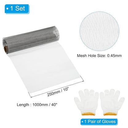 PATIKIL 40" L x 10" W Woven Wire Mesh, 40 Mesh 304 Stainless Steel Air Vent - Image 2