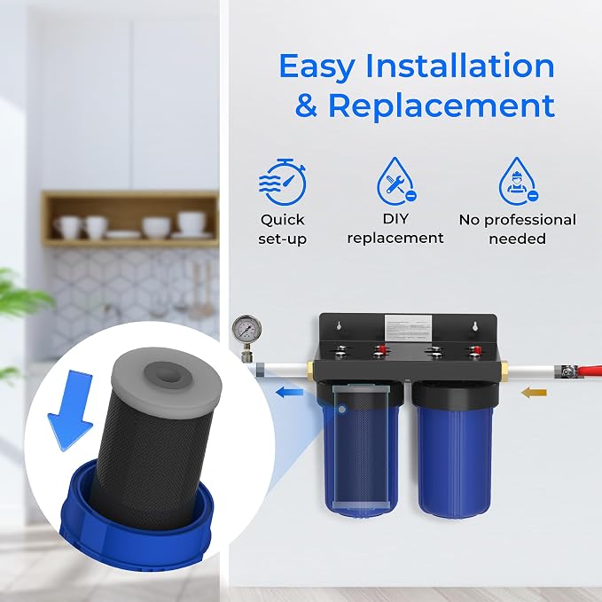 Waterdrop Whole House CTO Carbon Sediment Water Filter Cartridge Replacement - Image 7