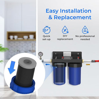 Waterdrop Whole House CTO Carbon Sediment Water Filter Cartridge Replacement - Image 7