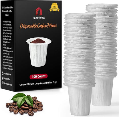 Disposable Coffee Filters for My K-Cup, Cuisinart SS-RFC and Other Large by Fanativita
