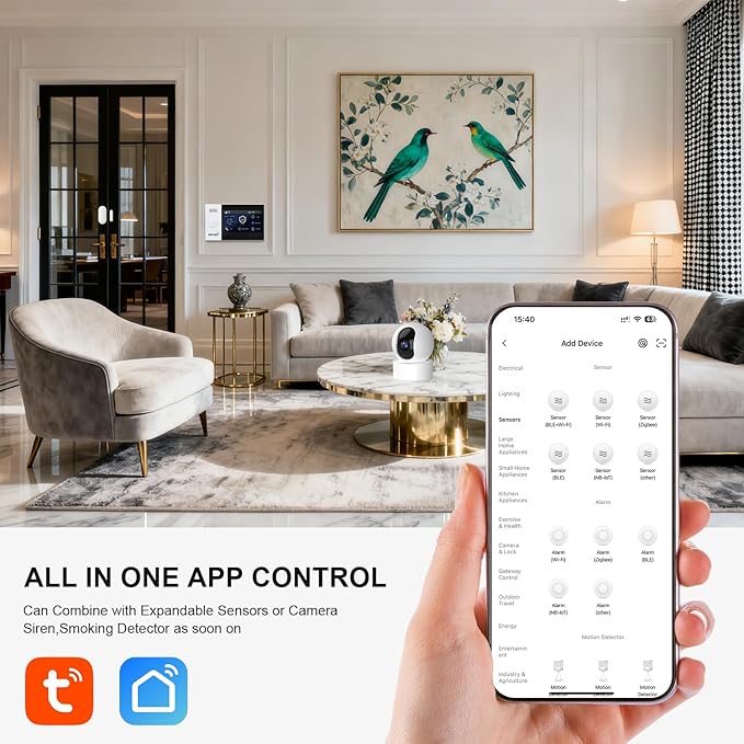 PGST Wireless Door Alarm Systems,DIY Motion Detector,Door Sensors,4G SMS/Tuya App Instant Alerts,Remote,Work with Google&Alexa for Villa,Apartment,Warehouse,Kids Safety,Pets,No Monthly Fee