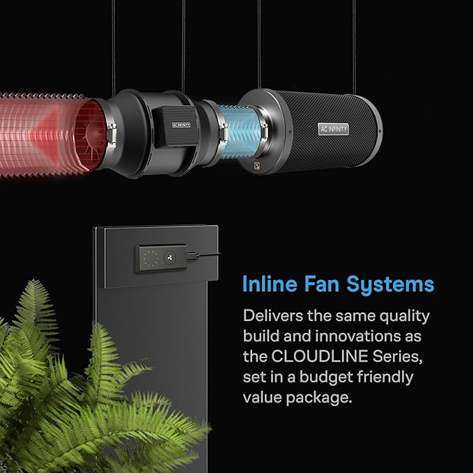 AC Infinity Air Filtration Kit 8”, CLOUDLINE LITE Inline Fan and Carbon Filter - Image 2
