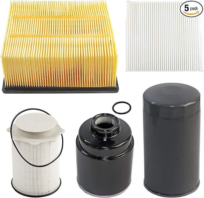 6.7L Cummins Diesel, Fuel/Water Separator Fuel Filter, Cabin Air, Air Filter by Dtomi