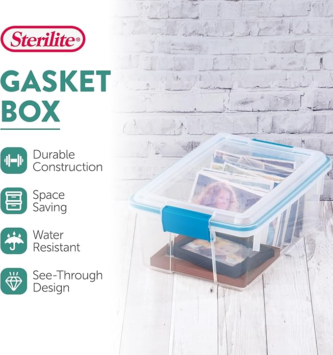Sterilite 6-Pack Gasket Box, Weather-Resistant Storage Bins - Image 3