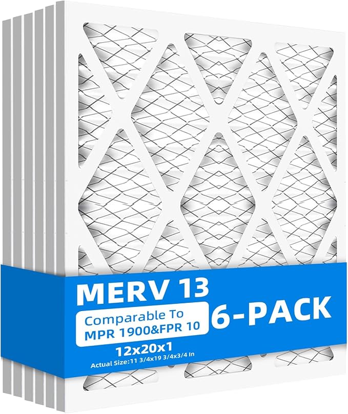 12x20x1 Air Filter, MPR 1900 & FPR 10, MERV 13 Pleated Air Filter by Chenzhit