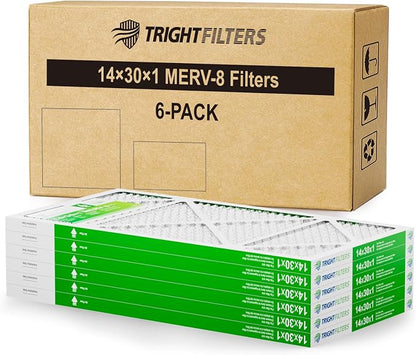 14x30x1 Air Filter 6 Pack, Durable MERV 8 Pleated Home HVAC AC Furnace Filters - Image 9