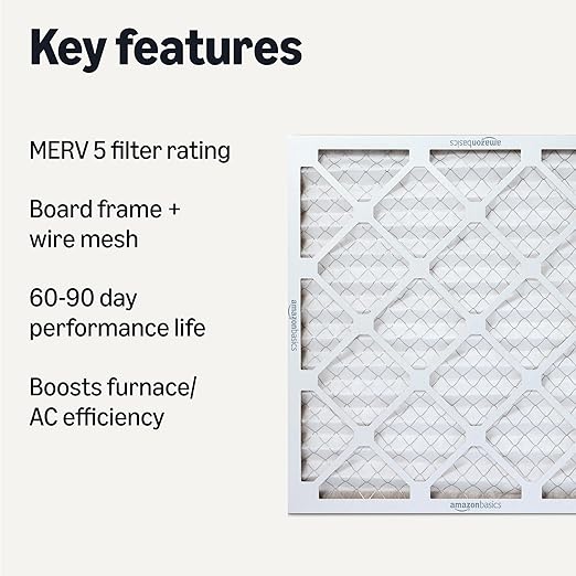 Amazon Basics Merv 5 AC Furnace Air Filter 20x20x1 inches - Image 2