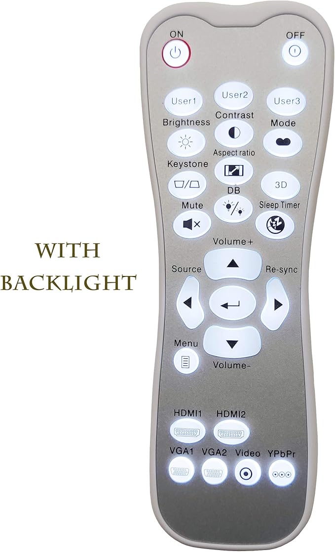INTECHING BR-3001B Projector Remote Control for Optoma GT1080HDR, HD143X, HD146X, HD243X, HD29H, KHD38+, UHD35STx, UHD35x, UHD38, UHD38x, UHD42, UHD50X, UHD65, UHZ65, UHZ65LV